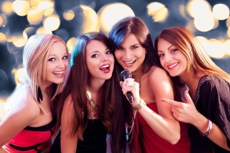Four Beautiful Women Singing